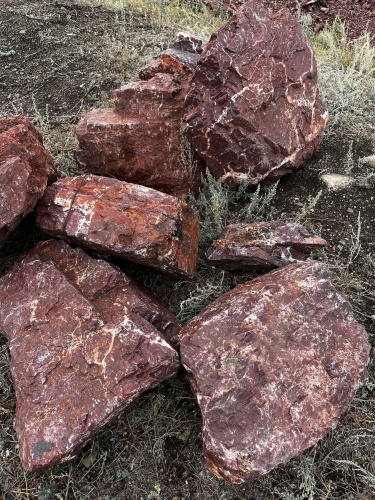 Камни для ландшафтного дизайна красно-фиолетовые 10-60 килограмм купить в Ижевске