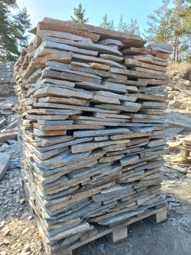 Плитняк златолит серебристый для цоколя, отмостки купить в Ижевске