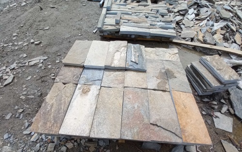 Плитка пилёная златолит Уральский для цоколя, отмостки купить в Ижевске