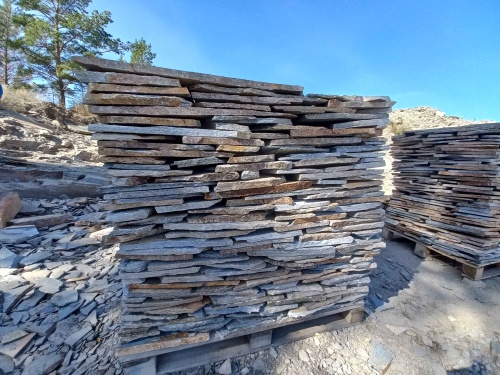 Плитняк златолит серебристый для фасада купить в Ижевске